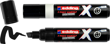 Edding 6900 x multimarker - set van 2 zwart + wit - voor alle ondergronden geschikt - beitelpunt 2-10 mm - vegan inkt - gemaakt van gerecycled plastic - lokaal geproduceerd in duitsland