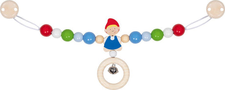 Goki Kinderwagenspanner: Junge L40cm, mit Clips, Holz, in Fensterbox