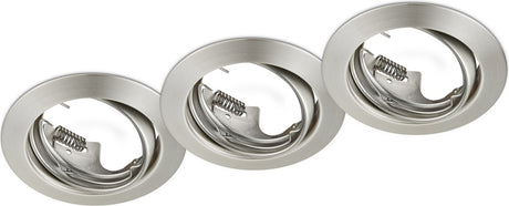 Trio Jura - Einbaustrahler - Nickel matt - exkl. 3x GU10 3w - schwenkbar - Deckenmontage - rund