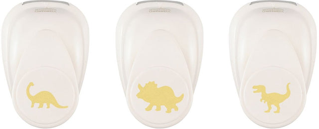 Vaessen creative ponsen - figuurponsen set - dino - 3 st. - 1,4 x 2,2 cm - 1,6 x 2,4 cm - 1,8 x 2,2 cm