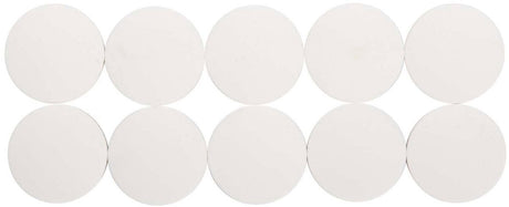 Maul Magnet rund 10 Stück 2,5 kg Kunststoff Ferrit bruchsicher erodiert lackiert ø 3,8 x 1,55 cm weiß
