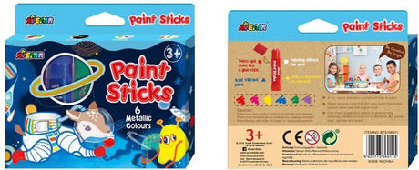 Avenir Farbstifte: 6 Metallic-Farben, in Box 14,8x2,4cm, 3+