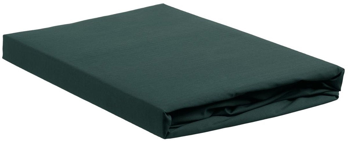 Ambiante - katoen - hoeslaken - 160x220 cm - groen