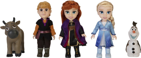 Jakks Disney Frozen 2 kleine Puppen 5-teiliges Geschenkset 15 cm (Kristoff, Anna, Sven, Elsa, Olaf)