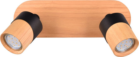 Trio Aruni - Spot - holzfarben mit Schwarz - exkl. 2x gu10 4,5w