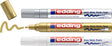 Edding 750 3 s metallic lakmarker set - assorti 3 stuks: wit, goud, zilver - 2-4mm