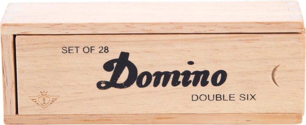Einfacher Domino in Holzkiste