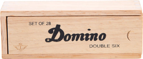 Einfacher Domino in Holzkiste