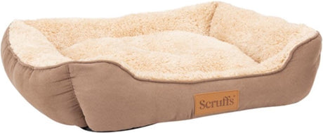 Scruffs Cozy – bequemes, weich gefüttertes Hundebett – Karamellbraun – klein 50 x 40 cm