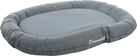 Flamingo-Hundekissen dreambay® oval Petrol – 120 x 90 x 16 cm – waschbar – abnehmbarer Bezug mit Reißverschluss – wasserabweisend – ideal für Labrador, Golden Retriever, Deutscher Schäferhund, Rottweiler, Weimaraner usw.