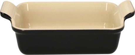 Le creuset ovenschaal 19 cm - 1,1 l - aardewerk - ebbenzwart - rechthoek