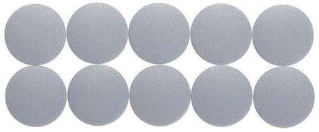 Maul Magnet rund 10 Stück 0,6 kg Kunststoff Ferrit bruchsicher erodiert lackiert ø 2,4 x 0,8 cm grau