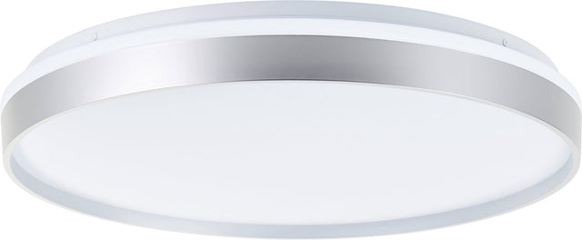 Brilliant britt - plafondlamp - ø 48cm - led 36w - cct - dimbaar - zilver wit