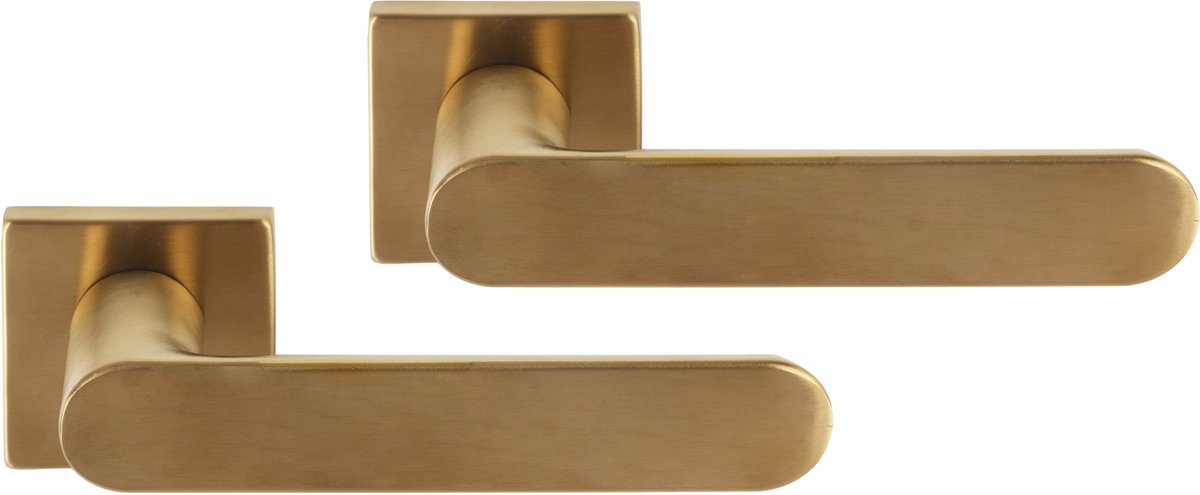 Differnz | eindhoven deurkruk | vierkant rozet | goud