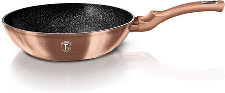 Berlinger haus rose gold serie - graniet wokpan - 28cm - turbo inductie