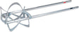 Kreator krt050011 dubbele roerstaaf betonmixer - hex 13 - verfmenger - 2x d120mm