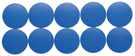 Maul Magnet rund 10 Stück 2,5 kg Kunststoff Ferrit bruchsicher erodiert lackiert ø 3,8 x 1,55 cm blau