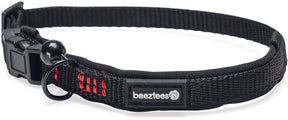 Beeztees parinca - kattenhalsband - nylon - zwart - 25-30x1 cm