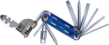 Bbb Cycling Primefold L Multitool Fahrrad – Fahrradwerkzeuge vielseitig einsetzbar – faltbares Mini-Werkzeug für Fahrrad – 16 Funktionen – BTL-48l