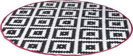 Bo-camp - urban outdoor - chill mat - falconwood - rond - zwart wit