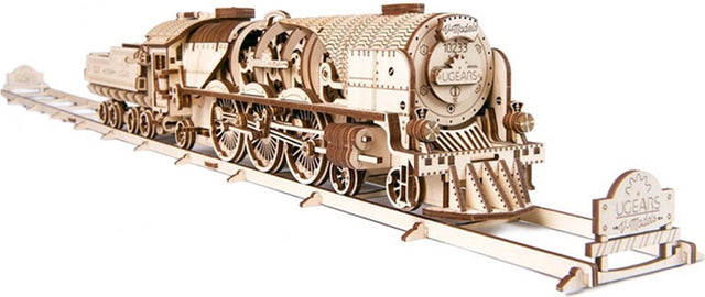 Ugears 3D-Holzmodell – V-Express-Dampfzug