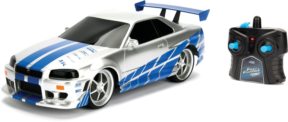 Jada Toys – RC Fast Furious Nissan Skyline GTR 1:16 – ferngesteuertes Auto – Miniaturfahrzeug – ferngesteuertes Auto