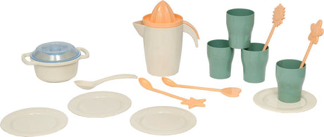 Plasto good morning! ontbijtset soft neutrals – speelgoed eten en drinken – 17-delige ontbijtset – zachte kleuren – creatief rollenspel – stevig kunststof – gemaakt in finland – vanaf 1 jaar