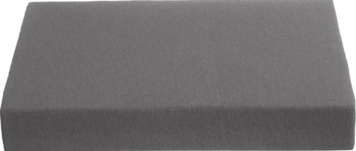 Ambiante hoeslaken topdek jersey antraciet 160x200 cm - 100% katoen