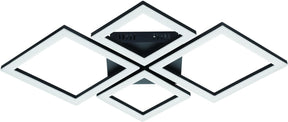 Eglo connect.z paranday-z smart plafondlamp - 47 cm - zwart wit - instelbaar wit licht - dimbaar - zigbee