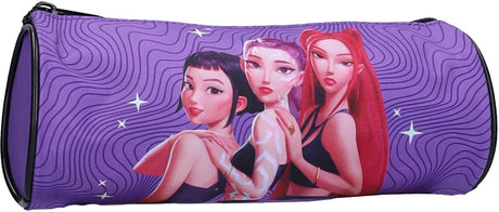 K-pop demon hunters shadow beats etui - schooletui - 23 x 9 x 9 cm - paars - rumi, mira zoey