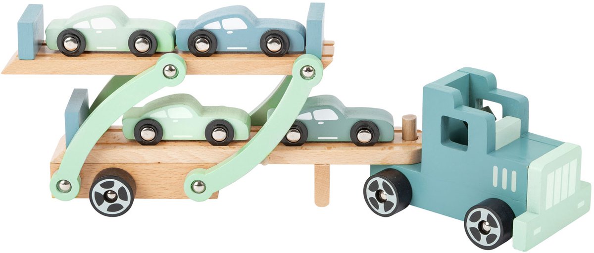 Small Foot - LKW-Transporter Chicago aus Holz mit Autos, 9-tlg.