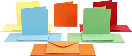 Creativ Firmenkartenumschläge 15x15 cm Multi 50 Stück