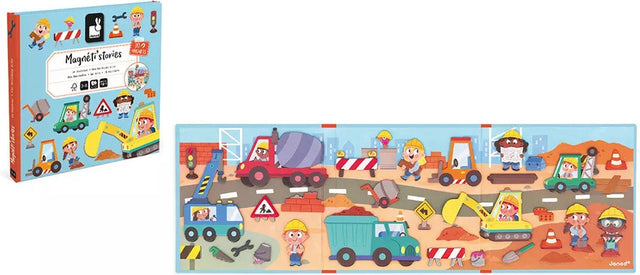 Janod – Magneti-Geschichten – Die Baustelle – Lernmagnet-Set