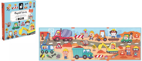 Janod – Magneti-Geschichten – Die Baustelle – Lernmagnet-Set