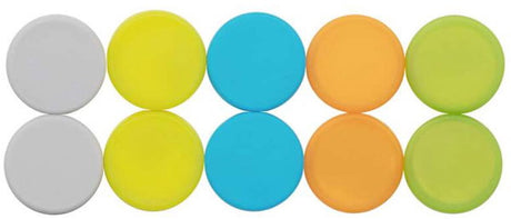 Maul Magnet Neodym - rund - 5 Farben - 10 Stück - ø 1,9 x 0,4 cm