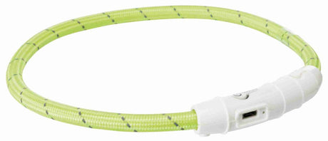 Trixie leuchtendes Hundehalsband Flash USB TPU Nylon grün