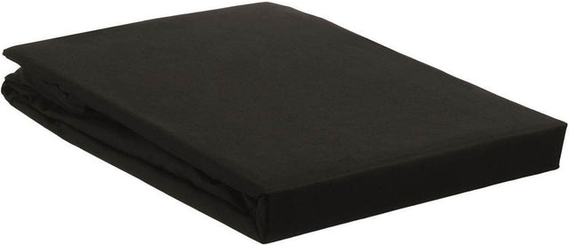Ambiante cotton uni hoeslaken - tweepersoons - black
