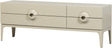Woood merge tv meubel - eucalyptus hout - dust beige - 57x160x44