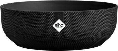 Elho Jazz Bowl 28 – Blumentopf für den Innenbereich – 100 % recycelter Kunststoff – ø 27,5 x H 9,0 cm – Living Black