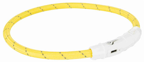 Trixie leuchtendes Hundehalsband Flash USB TPU Nylon orange