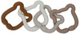 Jollein speelgoed ringen siliconen 20x7x1cm teddy bear