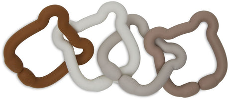 Jollein speelgoed ringen siliconen 20x7x1cm teddy bear