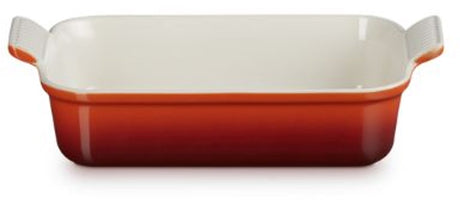 Le Creuset Auflaufform 26 cm – 2,4 l – Steingut – Kirschrot – Rechteck