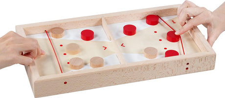 Goki Wooden Puck Shooting Tisch 2in1, 11dlg.