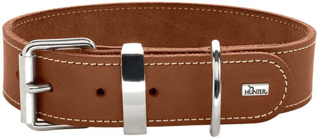 Hunter-Halsband Aalborg Special Cognac – Hundehalsband – 35 cm