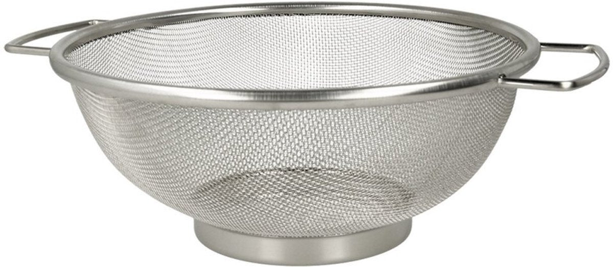 Metaltex - staande zeef - diameter 26cm - roestvrijstaal - met grepen