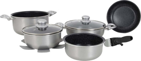 Gimex Pfannenset - Induktion - Silber - 8-teilig