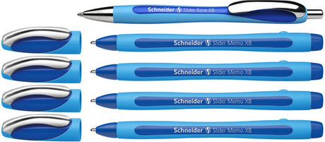 Schneider Schreibgeräte Schneider Kugelschreiber – Slider Memo – Feder xb 1,4 mm – 4 Stück + 1x gratis – Slider Rave – S-150275
