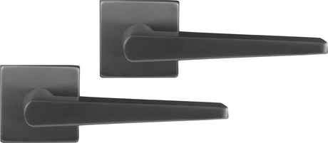 Differnz | rotterdam deurkruk | vierkant rozet | gun metal