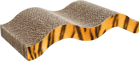 Flamingo Kratzpappe Mawimbi – Braun Rose Schwarz – 40,5 x 20 x 7,5 cm – kompaktes und stilvolles Kratzspielzeug für Katzen